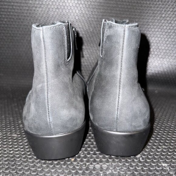 SAS Jade Side Zip Black Leather Suede Ankle Boots Booties Women’s Size 10W3 - Picture 3 of 8